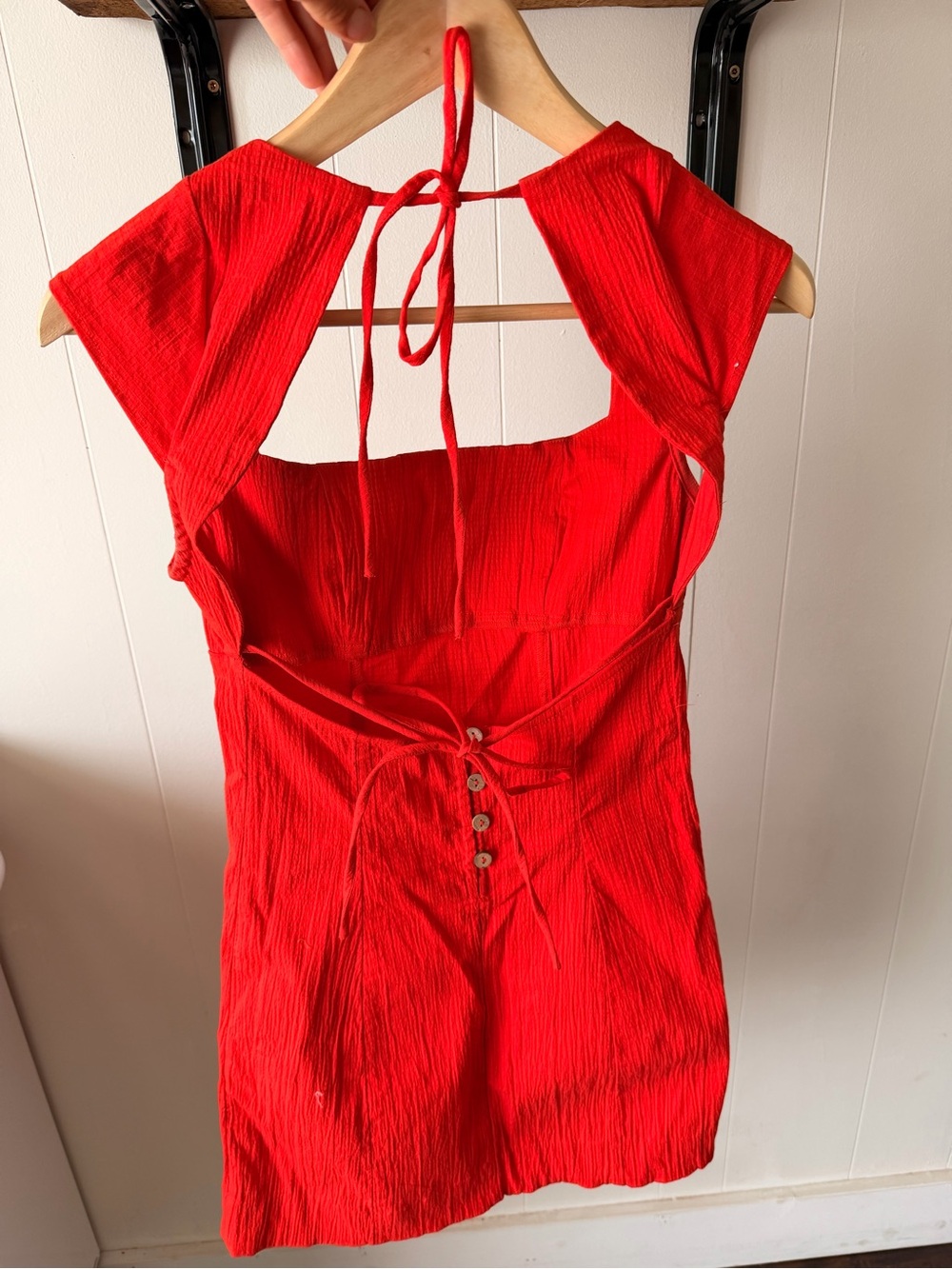 Free People Jordi Mini Dress, Bright Red, XS - Picture 3 of 5